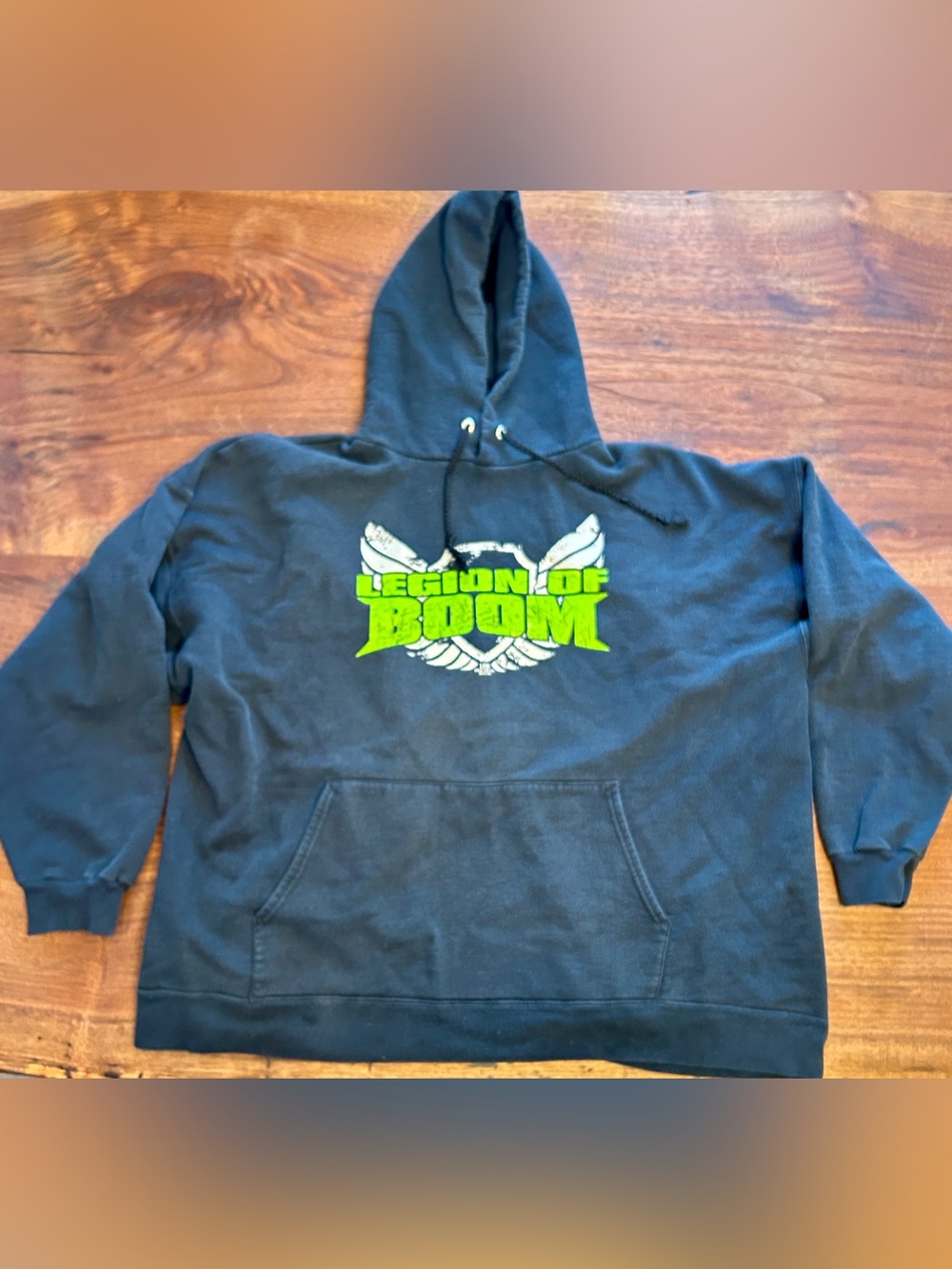 Seattle Seahawks Legion of Boom Hoodie Hooded Sweatshirt Men's XXL 50-52 Black